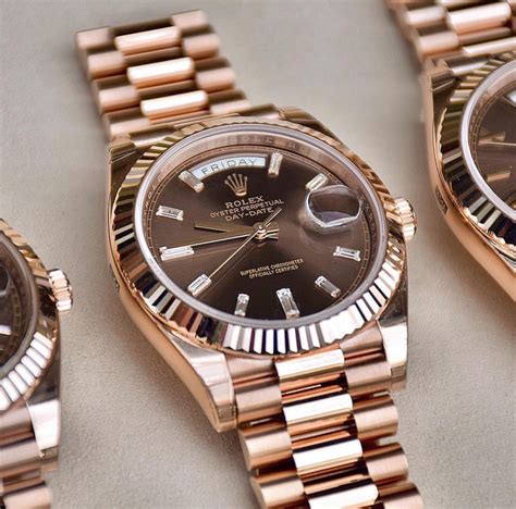 rolex chocolate day date|rolex day date 40 mm.